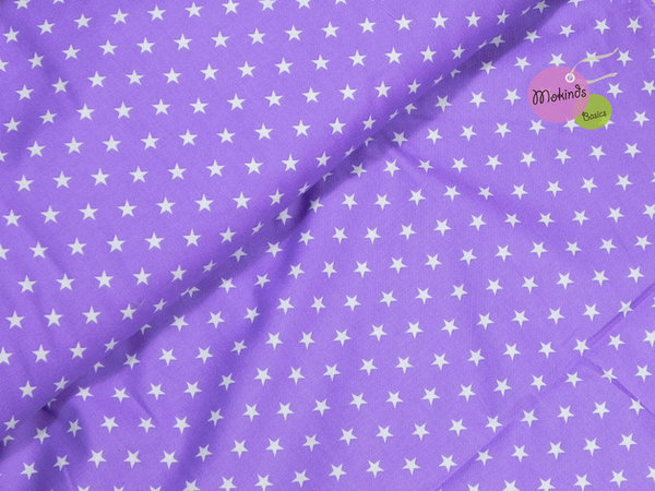 Sterne lila Baumwolle Baumwollstoff 0,5 x 1,40