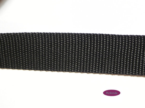 Gurtband 30 mm 1,4 mm schwarz UV
