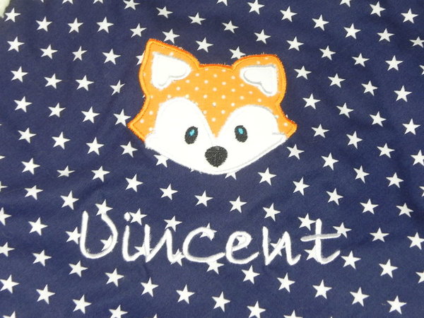 Babydecke Kuscheldecke Fuchs personalisiert