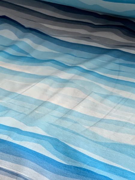 Wavy Stripes by lycklig design Wellenstreifen Swafing Blau (15,80 EUR / m)