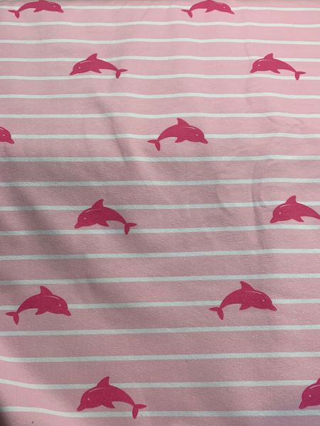 Jersey Delfine rosa Streifen (14,96 EUR / m)