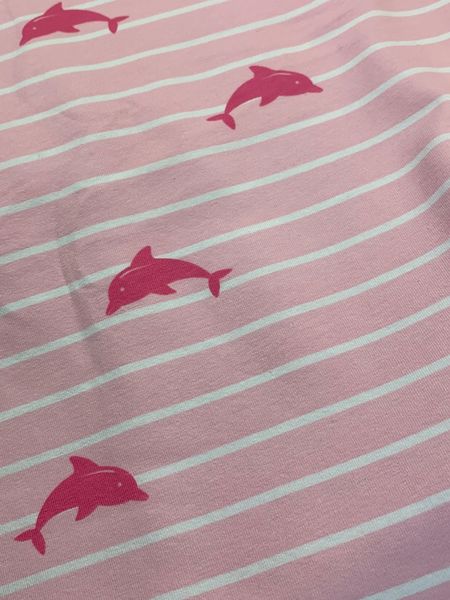 Jersey Delfine rosa Streifen (14,96 EUR / m)