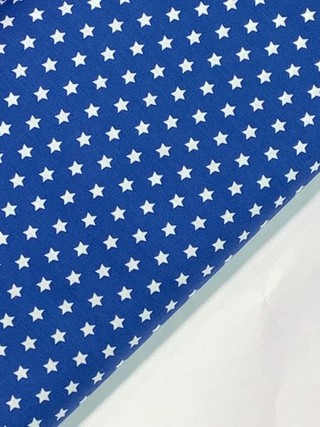 Sterne blau Baumwollstoff weiße Sterne (8,78 EUR / m)