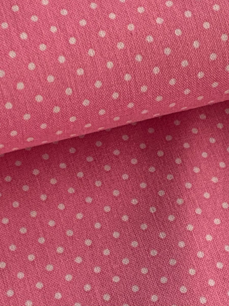 Stoff Punkte Baumwolle rosa 2 mm Baumwollstoff