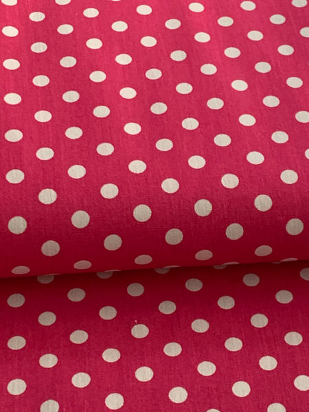 Stoff Punkte Baumwolle pink 0,7 mm Baumwollstoff