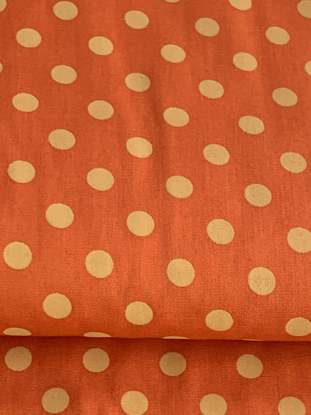 Stoff Punkte Baumwolle orange 0,7 mm Baumwollstoff