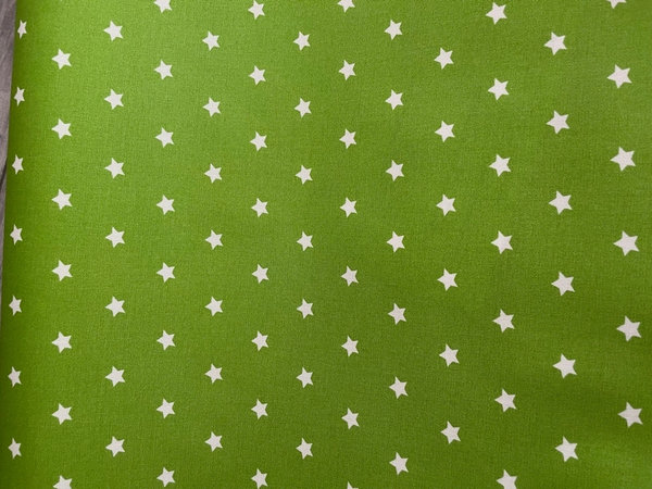 beschichtete Baumwolle Sterne grün hellgrün