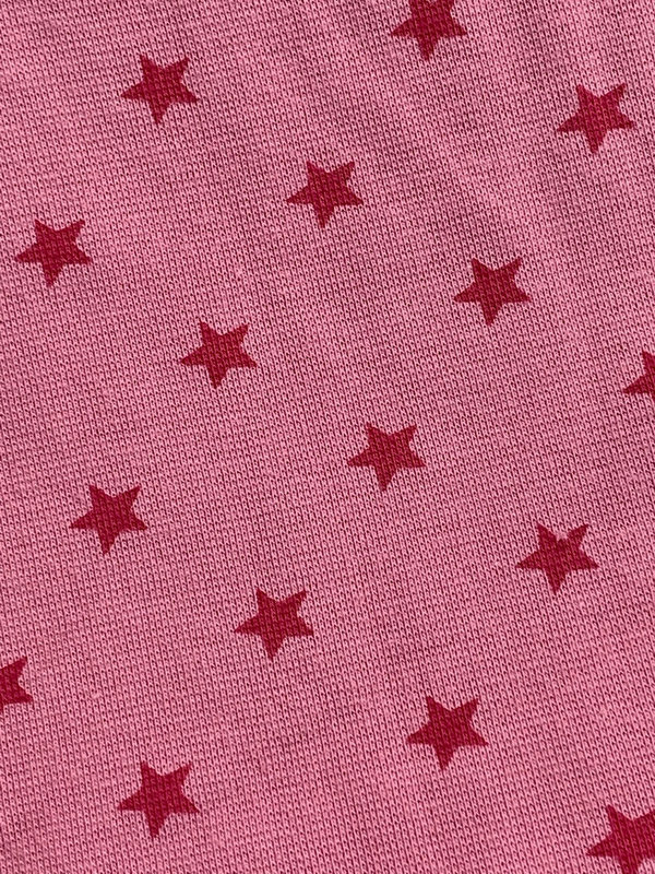 Bündchen rosa mit Sternen pink